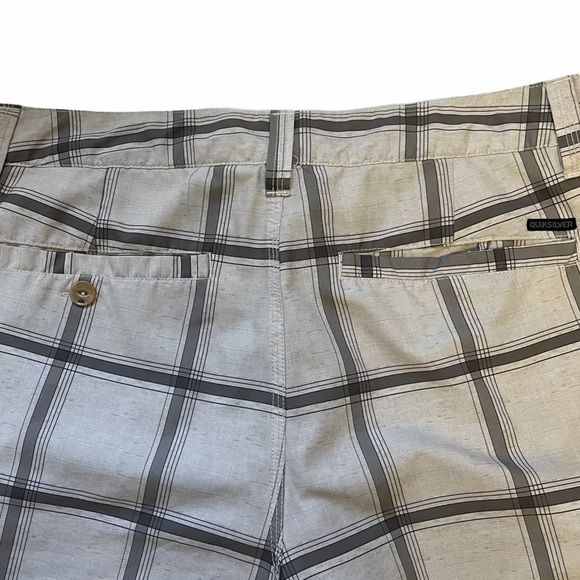Quicksilver Men’s Grey Plaid Regular Fit Casual 28” Hybrid Amphibian Sho… - Picture 7 of 8